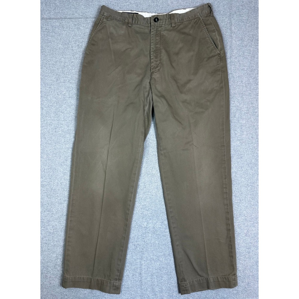 Vintage Polo Ralph Lauren Prospect Pants Mens 35x30 Brown Straight Leg Y2K